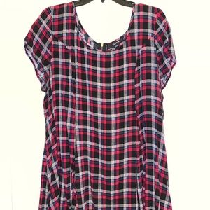 Plaid flowy Torrid blouse long short